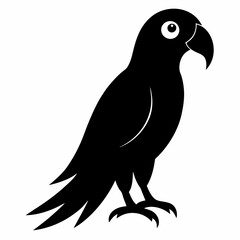 Sleek Parrot Silhouette Logo