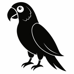 Sleek Parrot Silhouette Logo