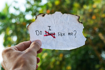 A thoughtful self-reflection on personal identity and self-acceptance through the question, Do They...