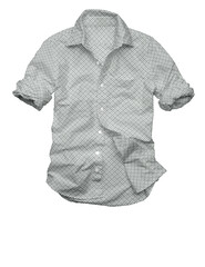 Fototapeta premium 3d illustration men casual check shirt for summer style.