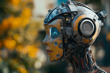 Fototapeta premium robot out in the world