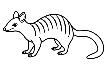 Minimal Numbat Line Art