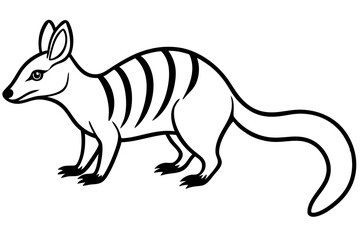 Minimal Numbat Line Art