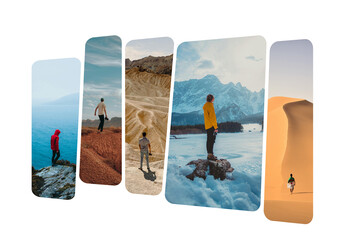 Photo Collage Frame Effect Mockup