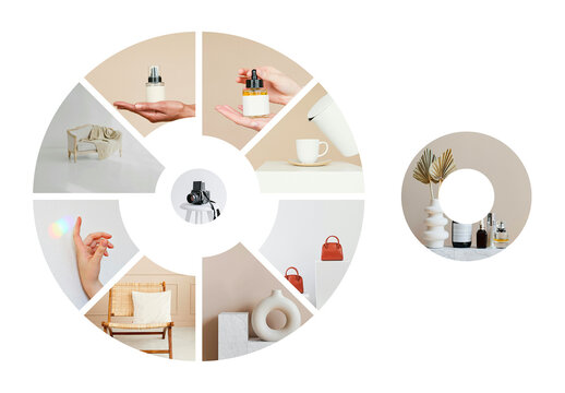 Photo Collage Frame Effect Mockup