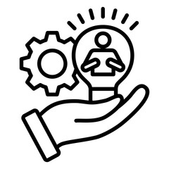 Talent Management Outline Icon