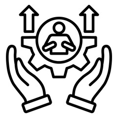 Skill Development Outline Icon