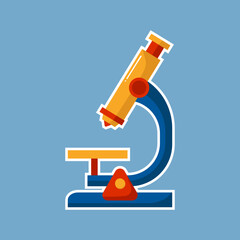 vector illustration of a microscope