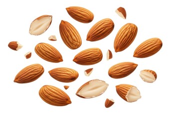 Obraz premium Fresh almonds isolated healthy food ingredient nutrition snack closeup