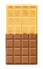 dark chocolate bar - vector illustration