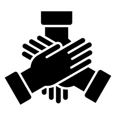 Obraz premium Teamwork Glyph Icon