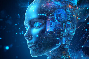 human head and brain