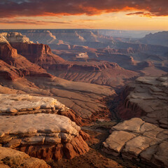 wild canyon. canyon filled with light