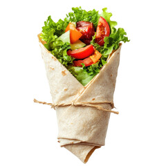 Eco Lunch Wrap Made From Cloth Back  isolated on a transparent background