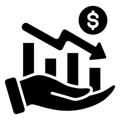 Financial Crisis Glyph Icon