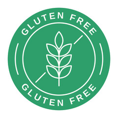 Gluten free label icon.