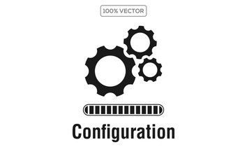 Upgrade, update, progress, process, development and improvement icon vector gear logo