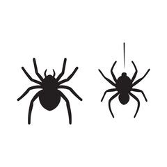Halloween spider set silhouette, minimalist vector