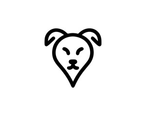 Dog head logo design illustration
