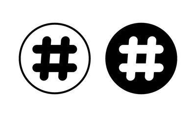 Obraz premium Hashtag icon vector illustration. hashtag sign and symbol