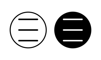 Menu Icon vector illustration. web menu sign and symbol. hamburger menu symbol