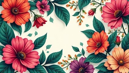 Bold paisley print, large-scale blooms & leaves, summer, floral