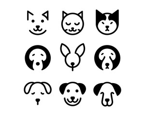 Fototapeta premium Dog logo set
