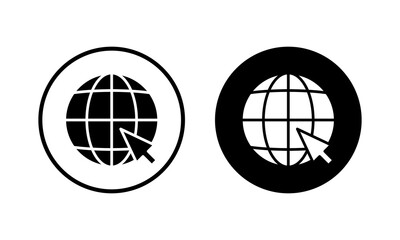 Web icon vector illustration. go to web sign and symbol. web click icon. Global search icon