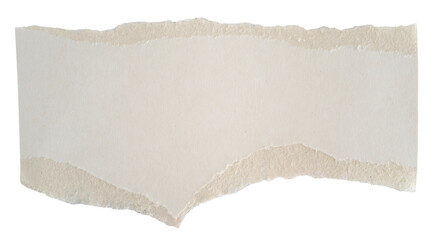 feuille de carton déchirée sur fond transparent