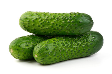 Cucumbers, isolated on white background. High resolution image.