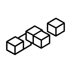Obraz premium Simple Toy Blocks in Straight Lines and Shapes 
