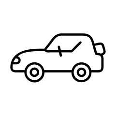 Naklejka premium Outline of a toy car design with simple lines 