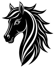 horse head silhouette vector