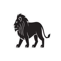 lion vector illustration silhouette