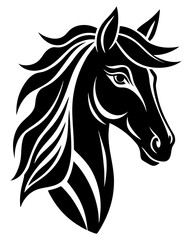 horse head silhouette vector
