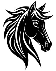 horse head silhouette vector