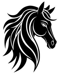 horse head silhouette vector
