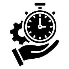 Time Management Glyph Icon