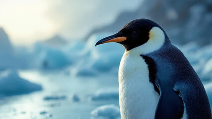 Fototapeta premium Penguin in its natural environment