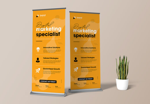 Digital Marketing Agency Rollup Banner Template Design