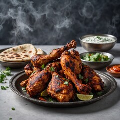  Tandoori Chicken &ndash; Full HD DSLR Image &ndash; White Blurry Background