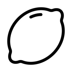 Lemon fruit vector illustration in clean bold style. Editable stroke.