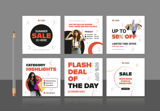 Summer Sale Social Media Post Layout