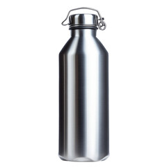 Recycled Aluminum Water Bottle Back  isolated on a transparent background