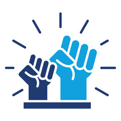 Empowerment Flat Blue Icon