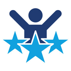 Success Flat Blue Icon