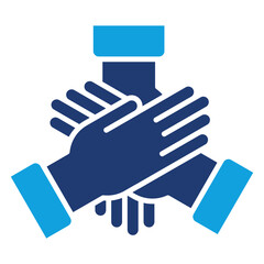 Teamwork Flat Blue Icon