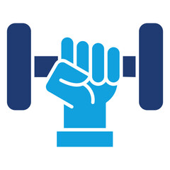 Effort Flat Blue Icon