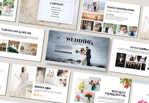 Wedding Mood Board Presentation Layout