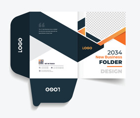 Presentation folder design template for your business identity and branding creative modern theme